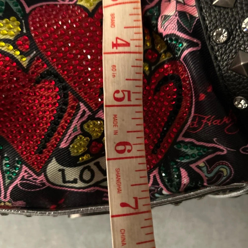 Ed Hardy Skull Heart Shoulder Bag Price is FIRM  NWT  14x7